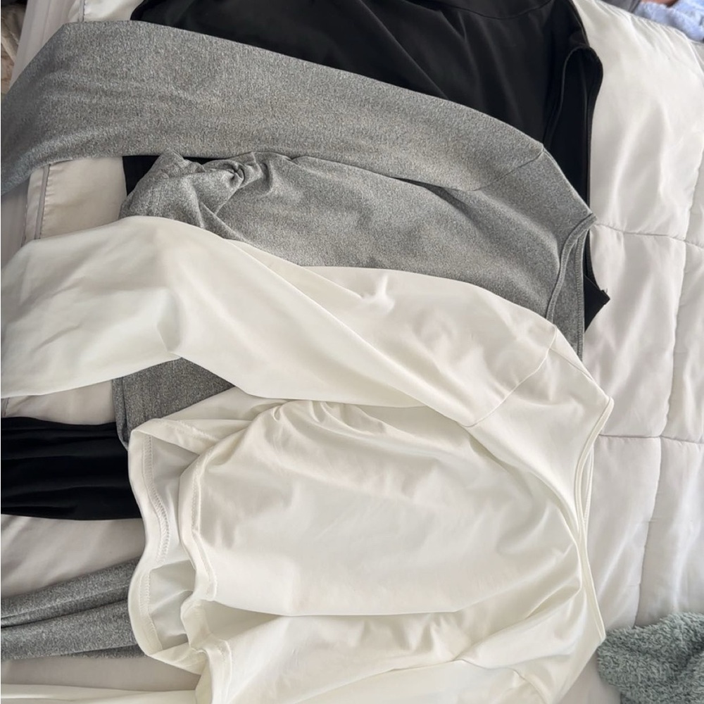 Black, White and Gray Long Sleeve Tops